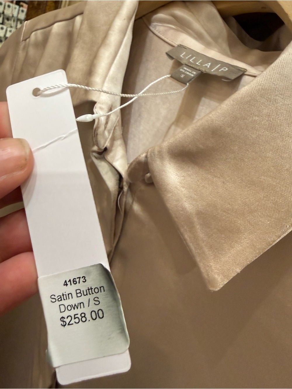 Lilla P Satin Button Down - Picture 10 of 10
